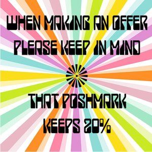 ✨FYI Poshmark keeps 20% of all sales.✨